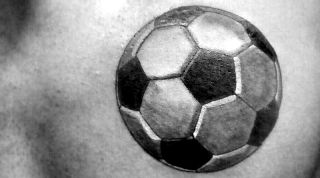 Football Tattoo On Man Sleeve
